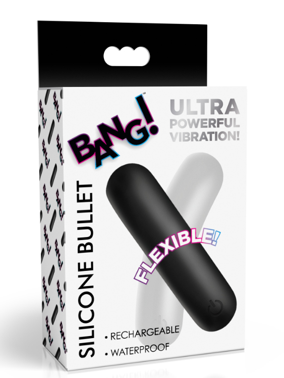 wGGsvU2P Flexible Silicone Bullet - Black - Image 1