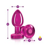 Vibrating Pink Metal Remote Plug - Medium - Image 5