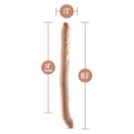 Dr. Skin Plus - 16.5” Posable Double Dong - Beige - Image 8