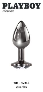 Playboy Pleasure - Tux - Small - Butt Plug - Hematite - Image 2