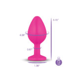 Gemma Purple Gem Pink Silicone Plug - Medium - Image 6