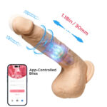 Luis-App Controlled 8.5" Real Thrusting Dildo With Clit Licker - Image 3