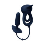 Humper Rechargeable Dual C-Ring With Anal Plug - Black - Image 4