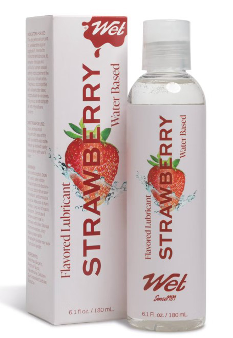 wpRROU5M Wet Flavored Lubricant Sexy Strawberry 6.1oz - Image 1