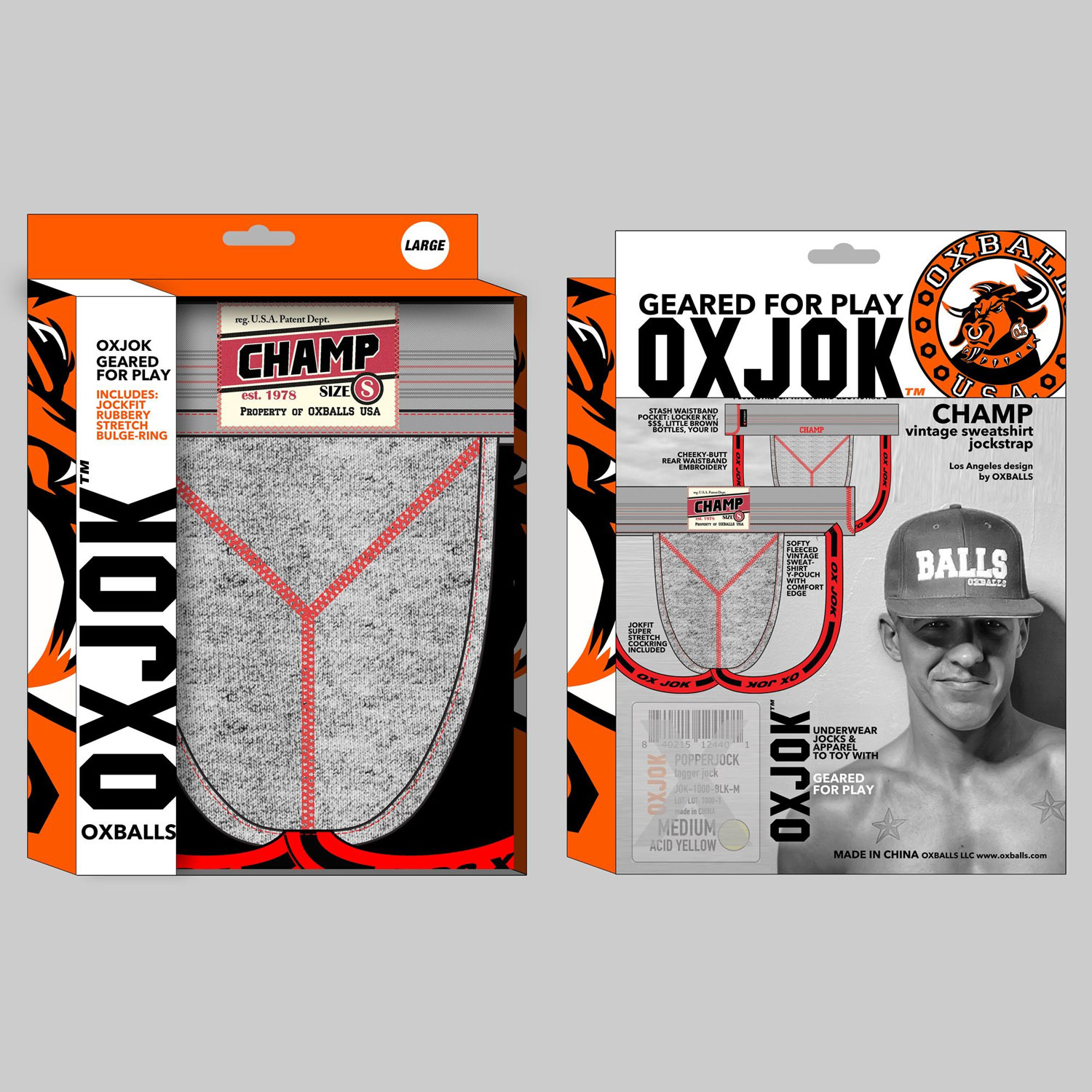 wxRcPkDAtigmXFIG1L4mesDjJsvM5exH Champ Vintage Sweatshirt Jockstrap Gray Heather - Large - Image 1