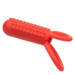 Silicone Rechargeable Vertical Dual Enhancer - Red - Image 7