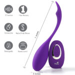 Syrene Remote Control Luxury USB Rechargeable Bullet Vibrator - Purple - Image 5