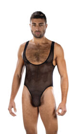 Fierce Deep v Mesh Bodysuit - Os - Black - Image 2