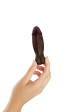 Shaft - Model B 4.3 Inch Liquid Silicone Bullet Vibrator - Mahogany - Image 4