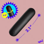 Flexible Silicone Bullet - Black - Image 3