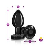 Vibrating Gunmetal Metal Remote Plug - Medium - Image 6