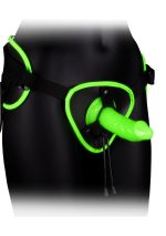 Bonded Leather Strap-on With Silicone Dildo 5.7 Inch - Glow in the Dark - Image 5