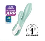 Satisfyer Air Pump Bunny 5 Plus Inflatable Rabbit Vibrator - Mint - Image 5