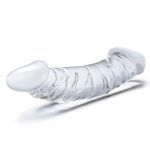 10.5 Inch Girthy Realistic Glass Double Dong - Clear - Image 2