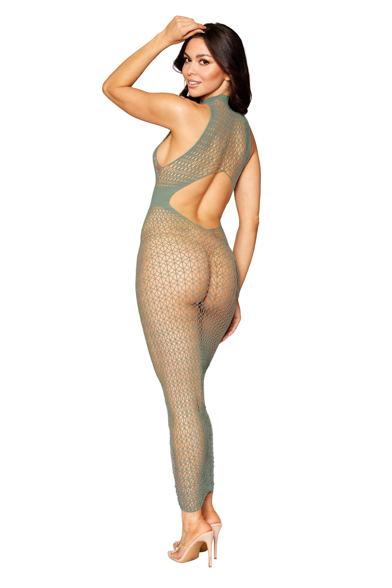 yB3uVDJed99Wpu37YzvidAqLKz4EM2Nj Bodystocking Gown - One Size - Sage - Image 1
