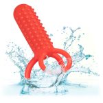 Silicone Rechargeable Vertical Dual Enhancer - Red - Image 8