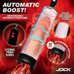 Power Up Rechargeable Automatic Penis Pump - Clear - Image 3