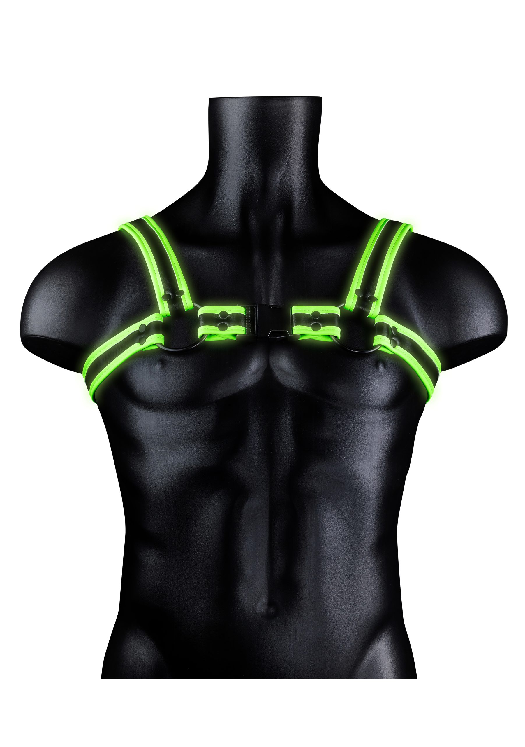 yNz8hIw5xAK6rdo9PHImkqWPZOoo1f2L Bonded Leather Buckle Harness - Large/xlarge - Glow in the Dark - Image 1