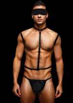 Envy 3 Pc Wet Look Chest Harness - Large/xlarge - Black - Image 3