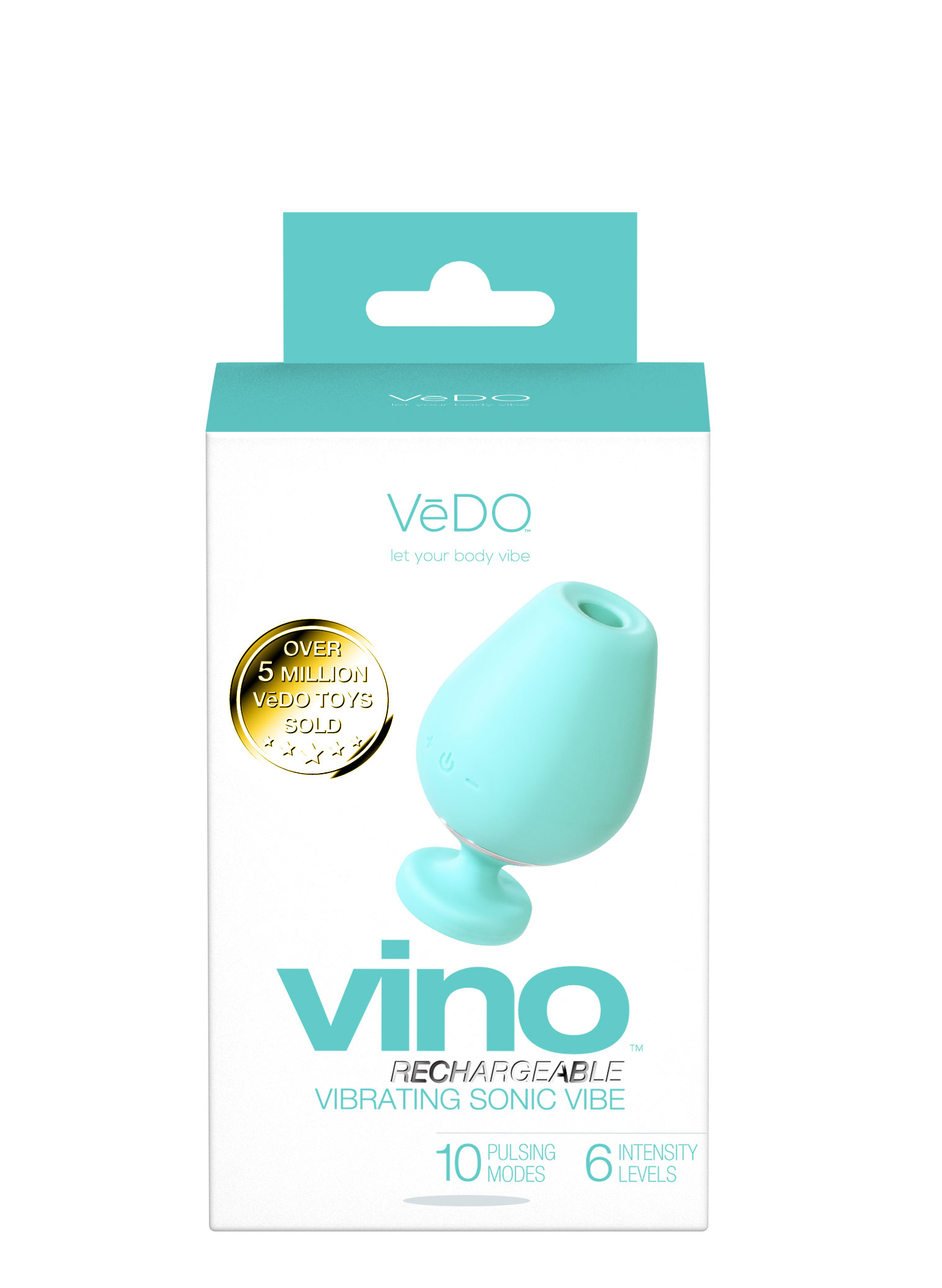 ynyjFIXclqZvmHLSMH2ODn4wgr4DWjKT Vino Rechargeable Vibrating Sonic Vibe - Turquoise - Image 1