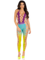 Ombre Footless Bodystocking - One Size - Ocean - Image 3