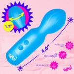 18x Vibrating Silicone Mini Wand - Blue - Image 3