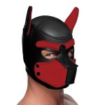 Spike Neoprene Puppy Hood - Red - Image 4