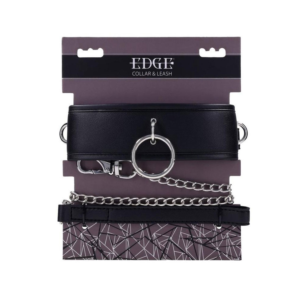 z46VyJ3Q Edge Collar and Leash - Black - Image 1