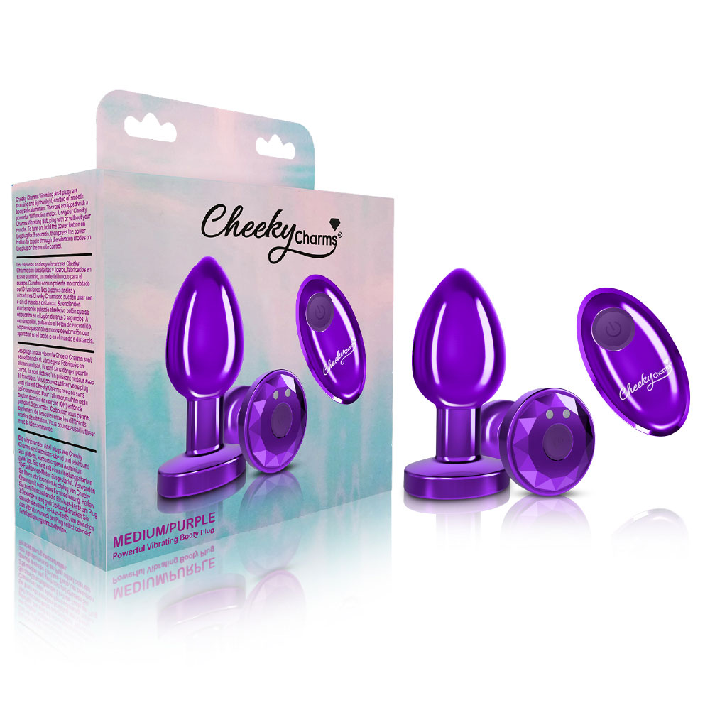 zAD5y17c2Uq1lEd16OdKzV5RP6X3rgFT Vibrating Purple Metal Remote Plug - Medium - Image 1