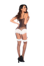 Maid Fishnet Body - Os - Black/white - Image 2