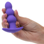 Basic Essentials Rechargeable Beaded Probe - Purple - Image 4
