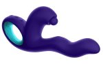 Klio Triple Action Thumping Rabbit Vibrator - Dark Purple - Image 2