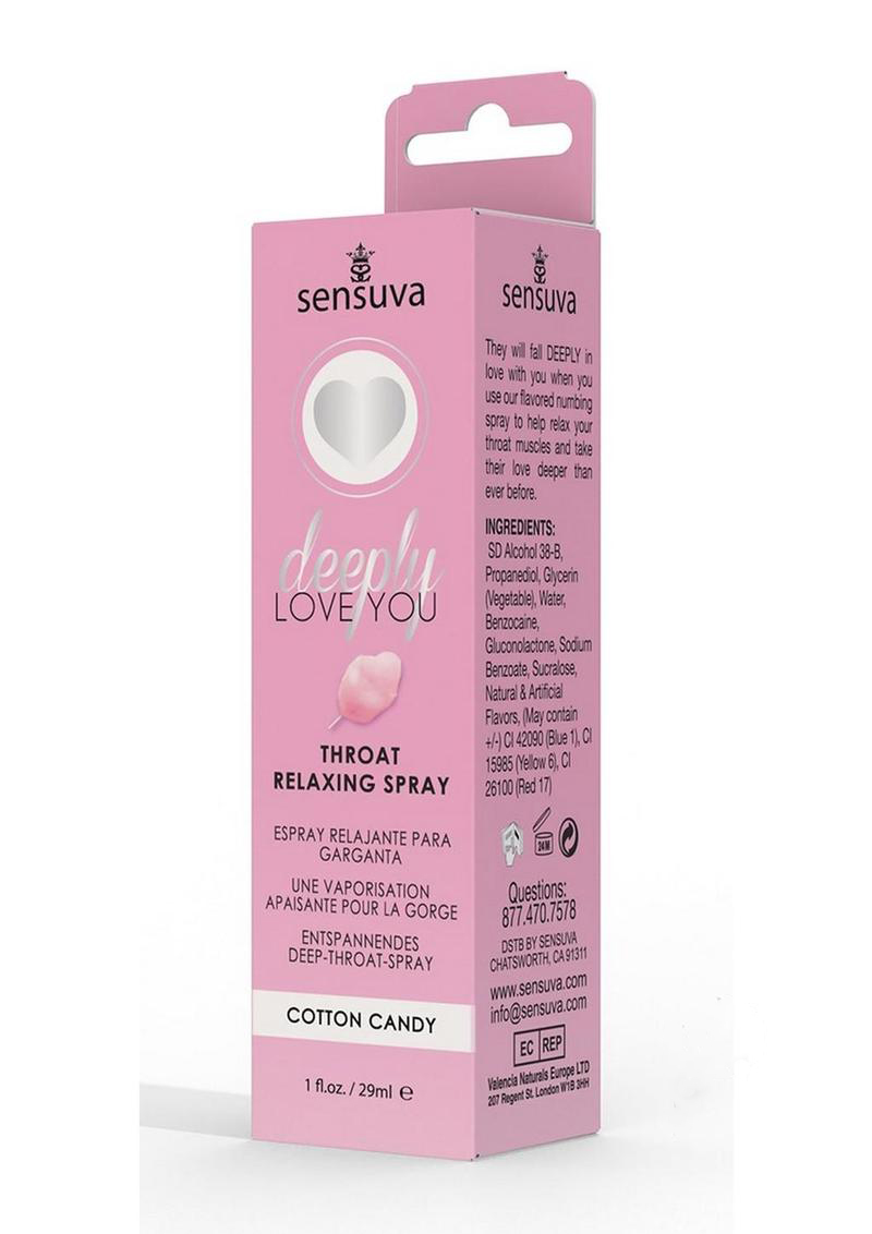 zLoLq6ELIrdgMhuxTH72fvuporqm9Zfs Deeply Love You Throat Relaxing Spray - 1 Fl. Oz. - Cotton Candy - Image 1