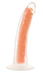Neo Elite Glow in the Dark - Lavo - 7 Inch Silicone Dual Density Dildo - Neon Orange - Image 4