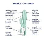 Satisfyer Air Pump Bunny 5 Plus Inflatable Rabbit Vibrator - Mint - Image 4