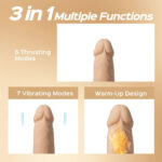 Luis-App Controlled 8.5" Real Thrusting Dildo With Clit Licker - Image 4