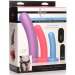 Triple Peg 28x Vibrating Silicone Dildo Set With Remote