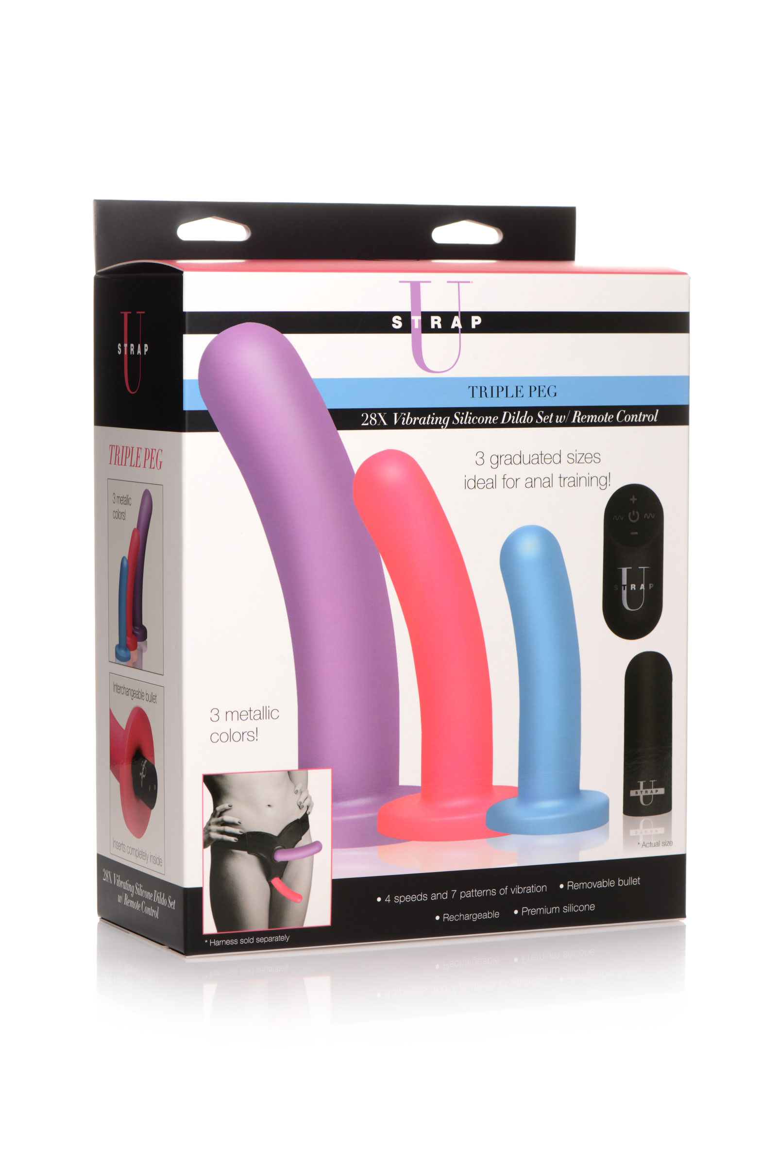 03AOGHosXJDyBSy9q8Jglp9X4O6pDjpc Triple Peg 28x Vibrating Silicone Dildo Set With Remote - Image 1