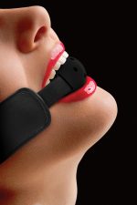 Brace Ball Gag W / Stretchable Strap - Black - Image 3