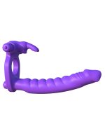Fantasy C-Ringz Silicone Double Penetrator Rabbit - Purple - Image 2