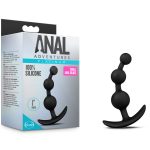 Anal Adventures - Platinum - Small Anal Beads - Black