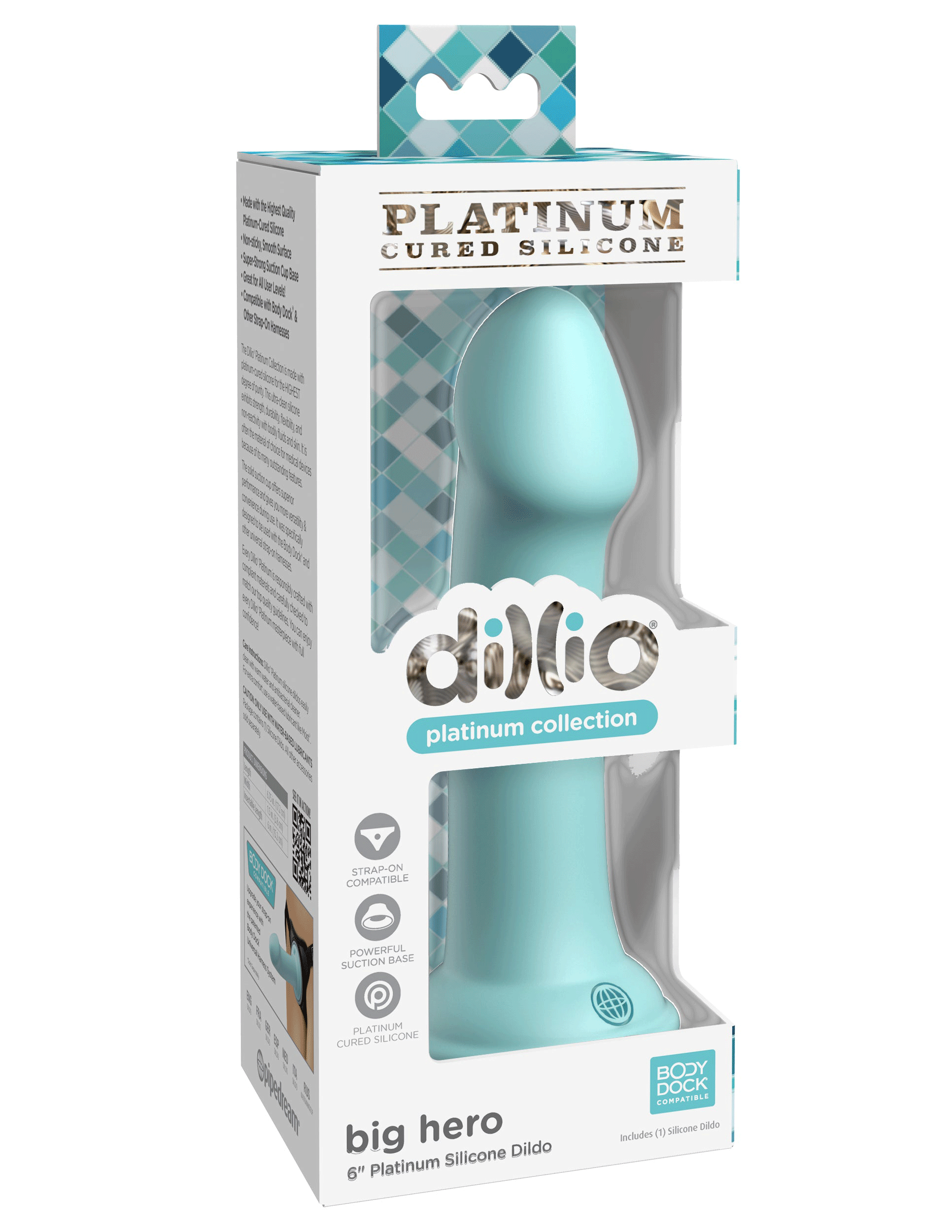 0WSQquHMyU0qfRqAGtRA91FRFiRLS2wr Dillio Platinum - Big Hero 6 Inch Dildo - Teal - Image 1