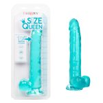 Size Queen 10 inch/25.5 Cm - Blue - Image 12