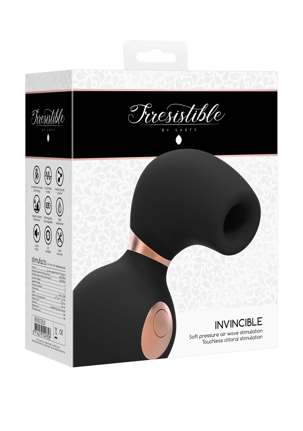 0fd9X9KhQEVWhkuOTk6XtDbDwLnLSrgO Invincible Clitoral Stimulator - Black - Image 1