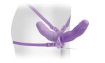 Fetish Fantasy Elite Vibrating Double Delight Strap-on - Purple - Image 2