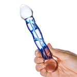6.5 Inch Full Tip Textured Glass Dildo - Image 6