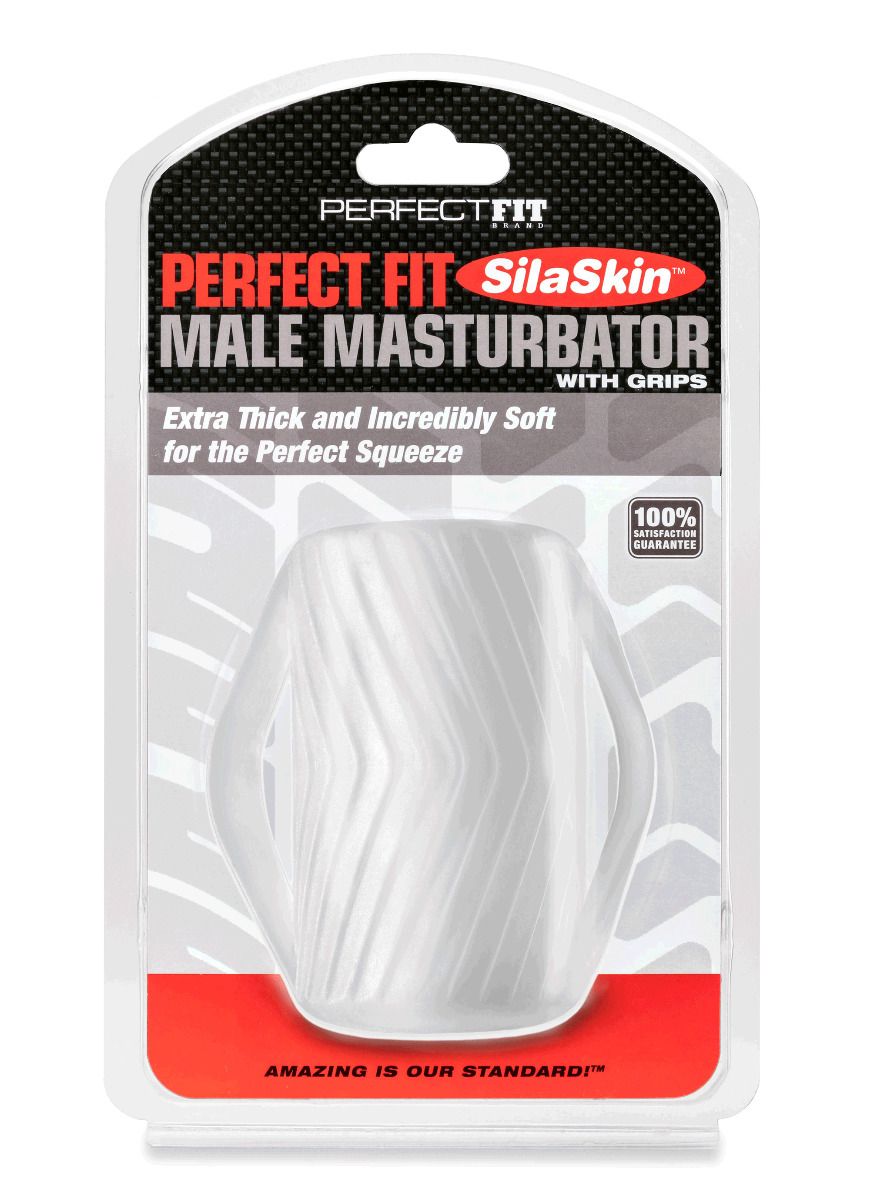 0uoS22k9n0FBTIsugpnF1UiwN0mnFGQq Perfect Fit Male Masturbator With Grips - Clear - Image 1