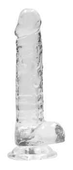 7 Inch Realistic Dildo With Balls - Translucent - Image 3