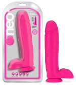 Neo - 10 Inch Dual Density Dildo - Neon Pink - Image 6