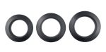 Adam's 3-Piece Penis Ring Set - Black - Image 4